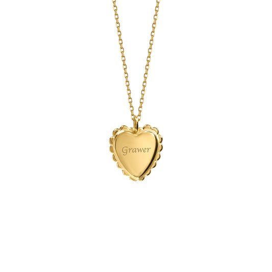Naszyjnik Vintage Heart Mini Gold z Grawerem