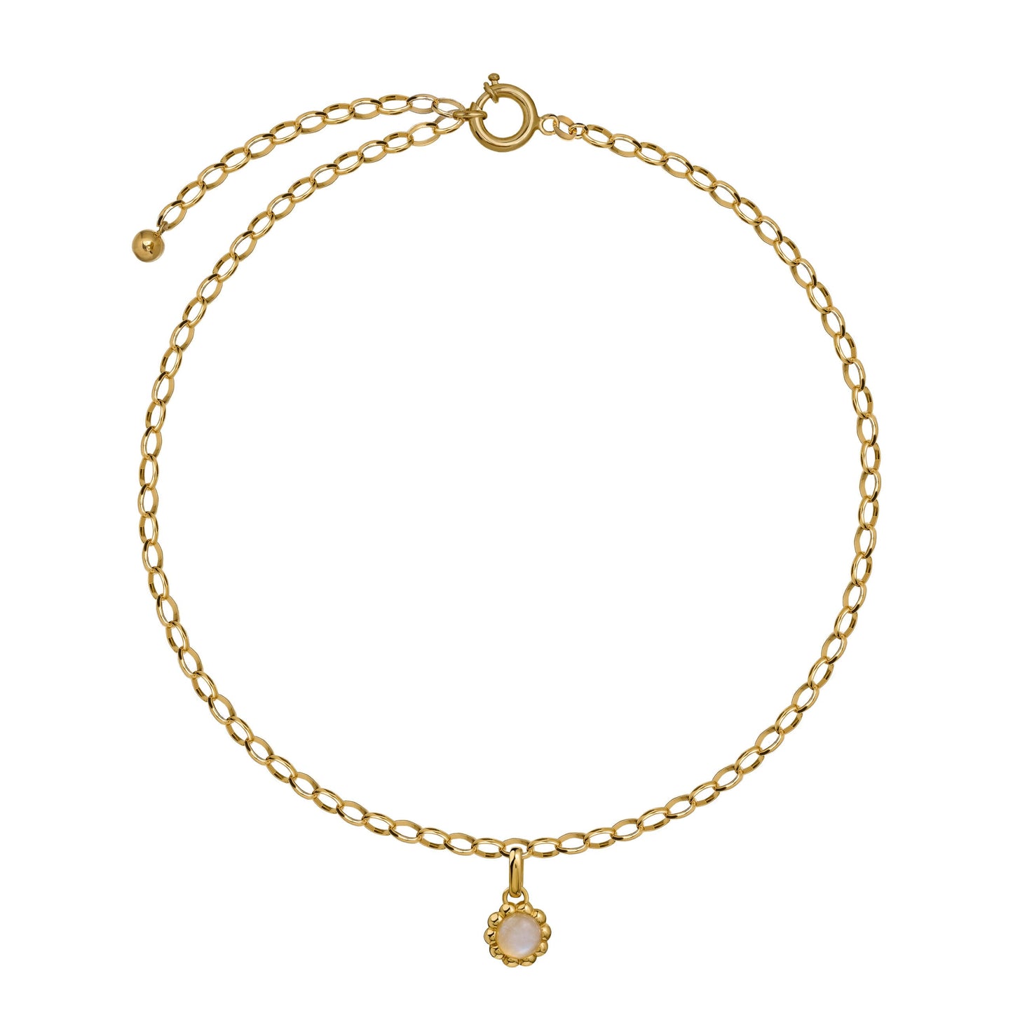 Zawieszka Flora Gold z Kamieniem Moon