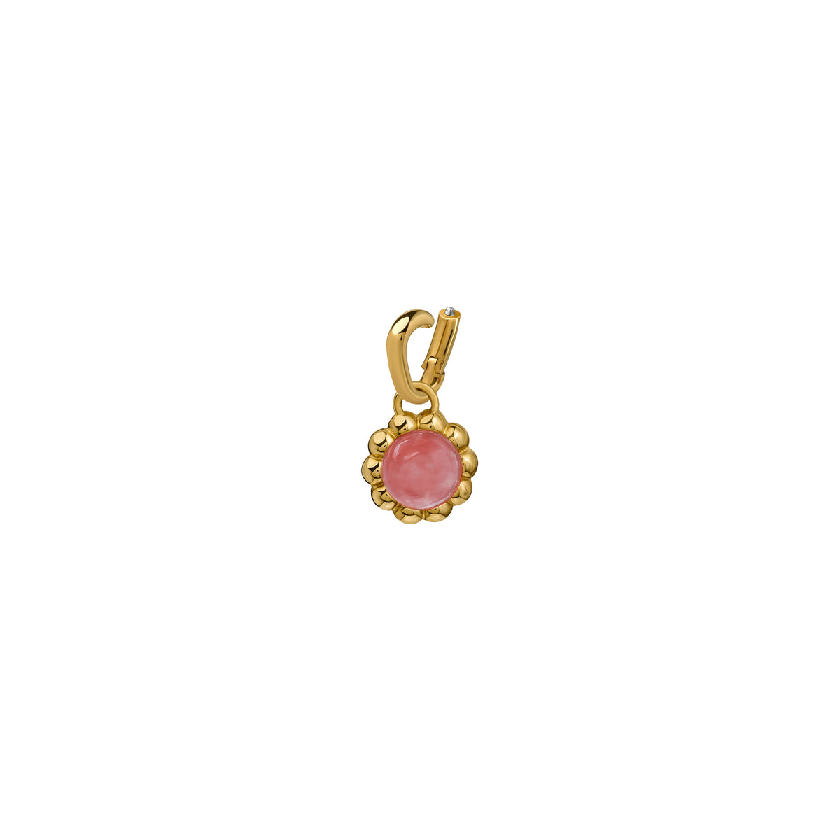 Zawieszka Flora Gold z Kamieniem Pink
