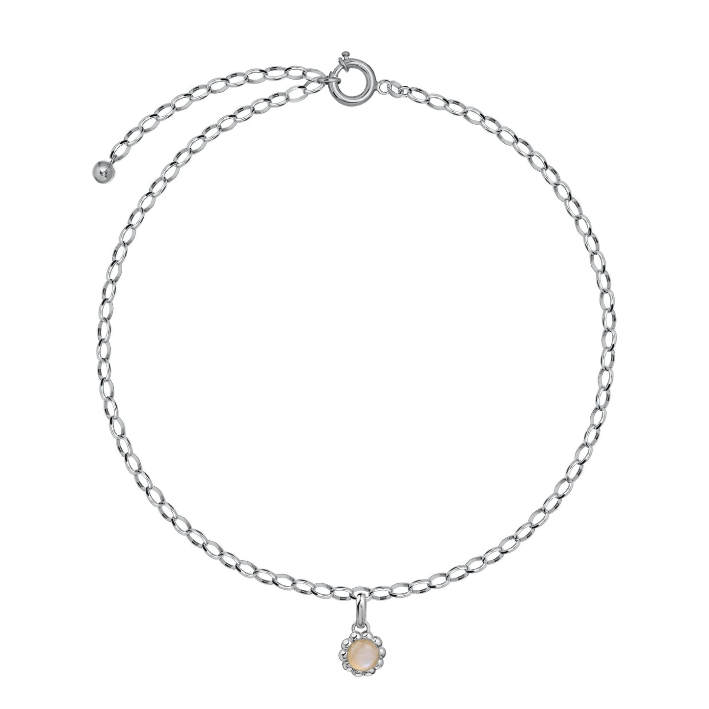 Zawieszka Flora Silver z Kamieniem Moon