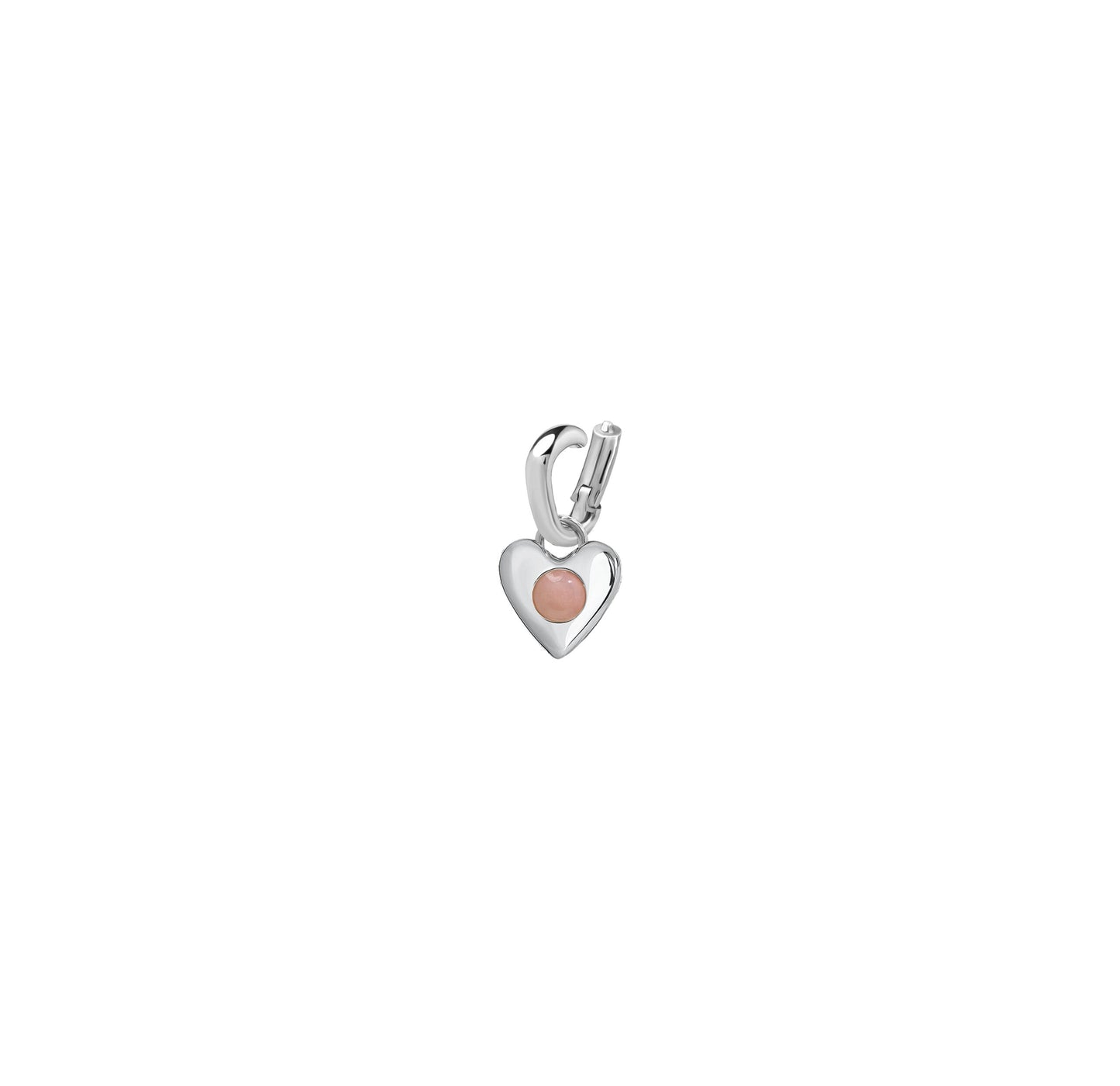 Zawieszka Valentin Mini Silver z Kamieniem Baby Pink