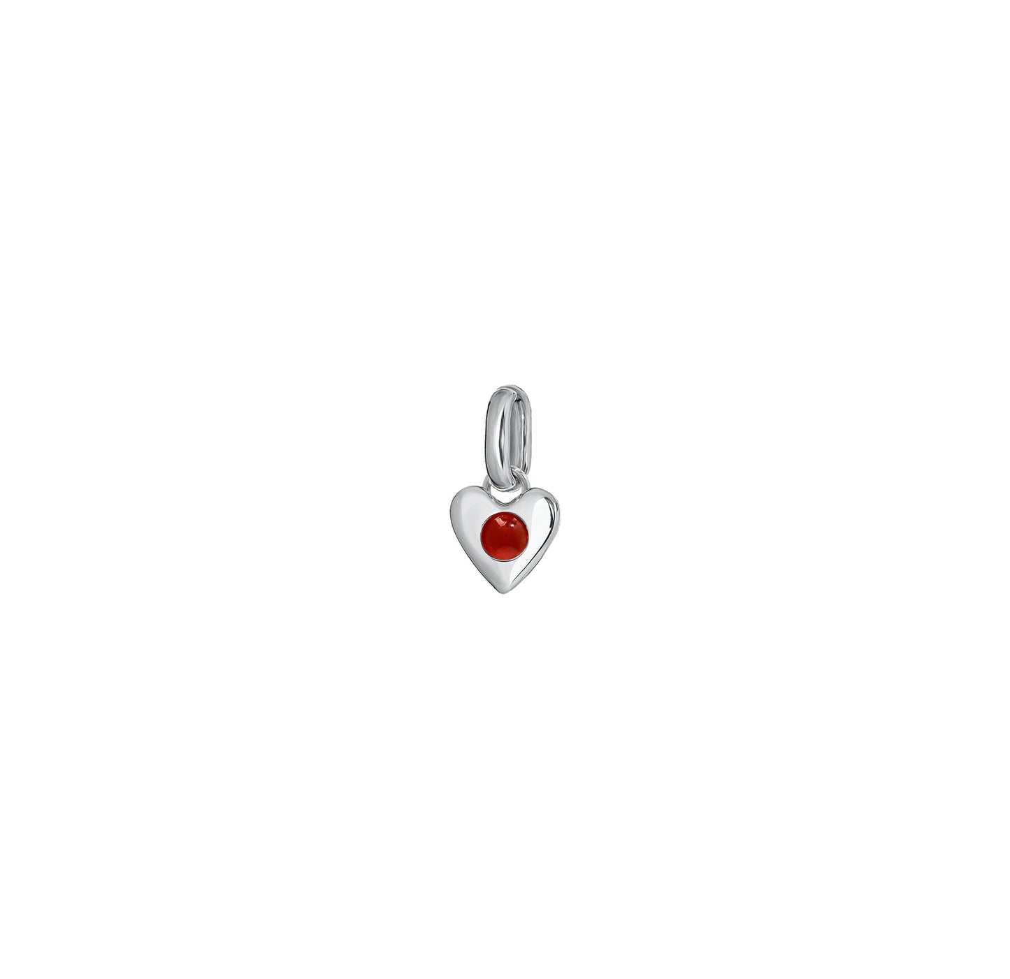 Zawieszka Valentin Mini Silver z Kamieniem Red