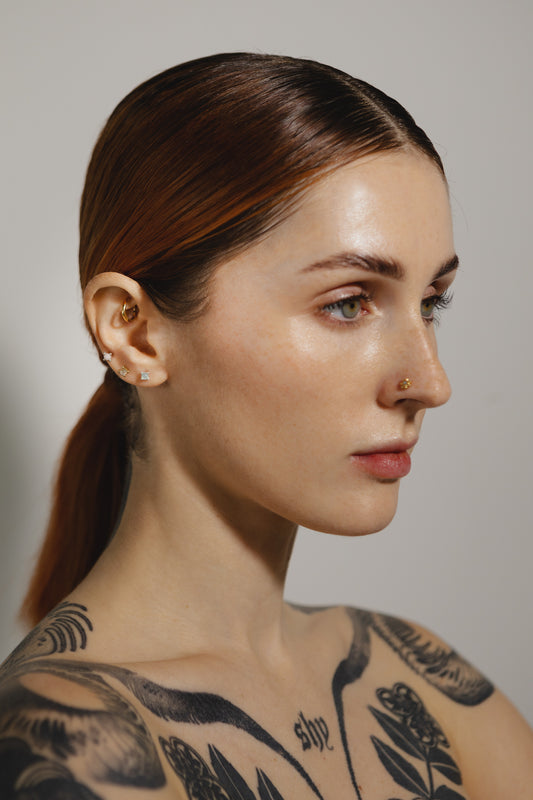 Kolczyk do piercingu Aqua Silver
