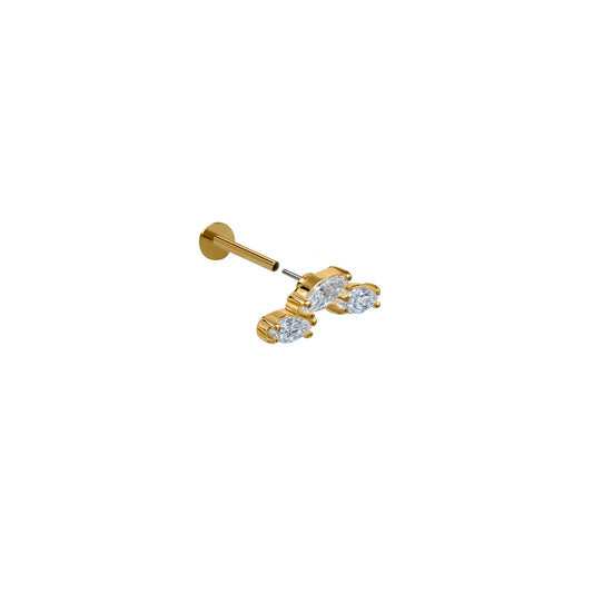 Kolczyk do piercingu Fairy 3 Gold
