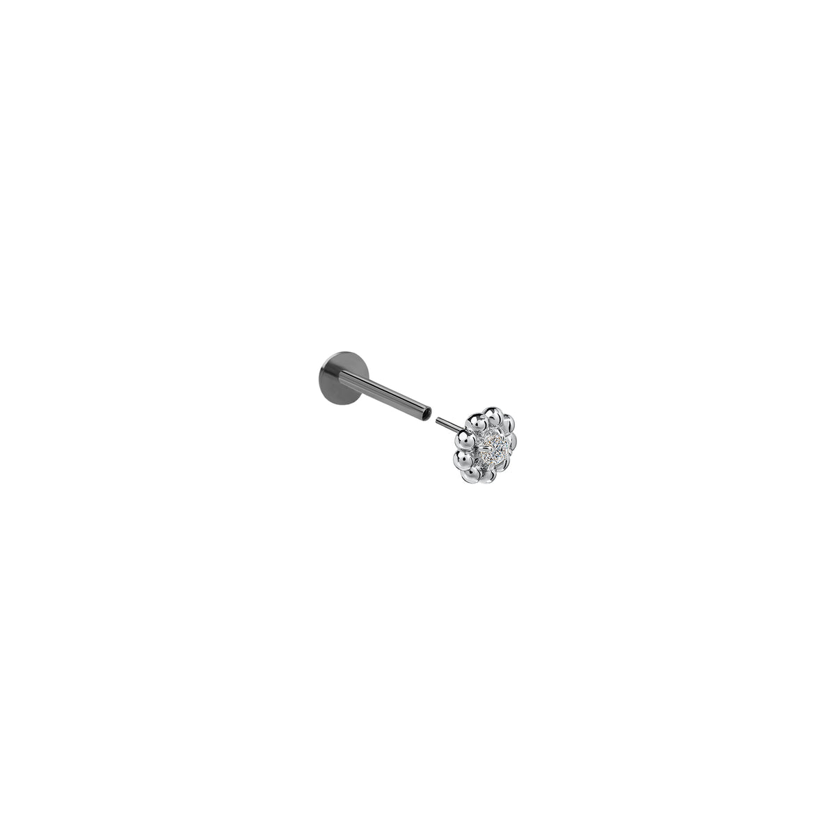 Kolczyk do piercingu Marquise Silver Zirconia