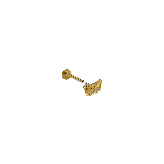 Kolczyk do piercingu Papillon Gold