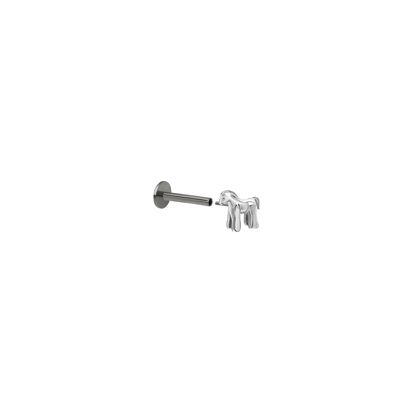 Kolczyk do piercingu Pony Silver