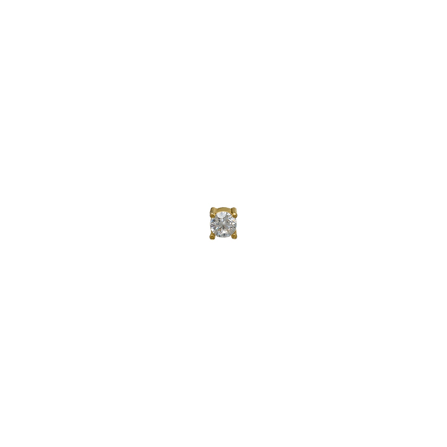 Kolczyk do piercingu Zirconia 1 Gold