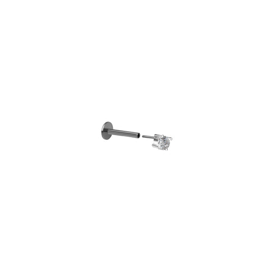 Kolczyk do piercingu Zirconia 1 Silver