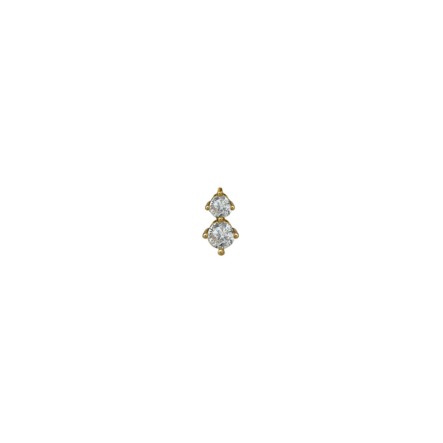 Kolczyk do piercingu Zirconia 2 Gold