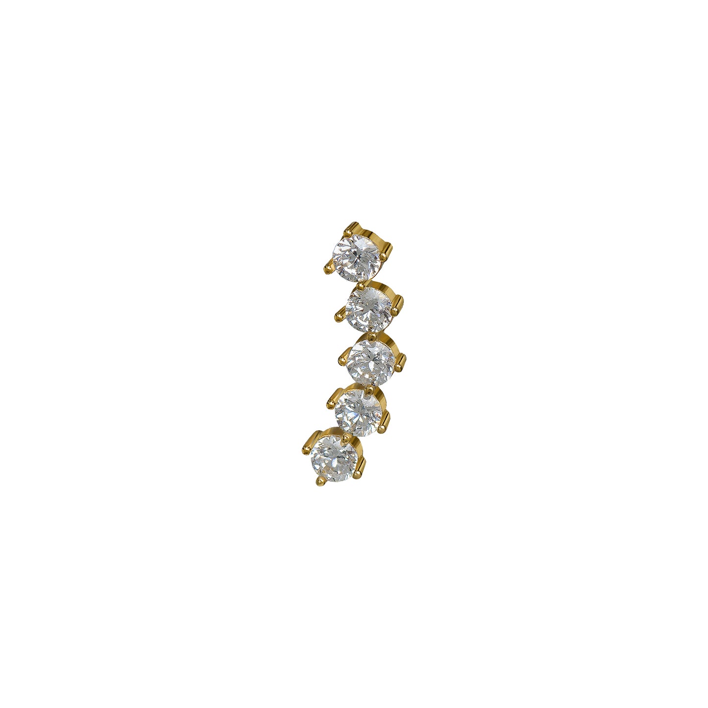 Kolczyk do piercingu Zirconia 5 Gold