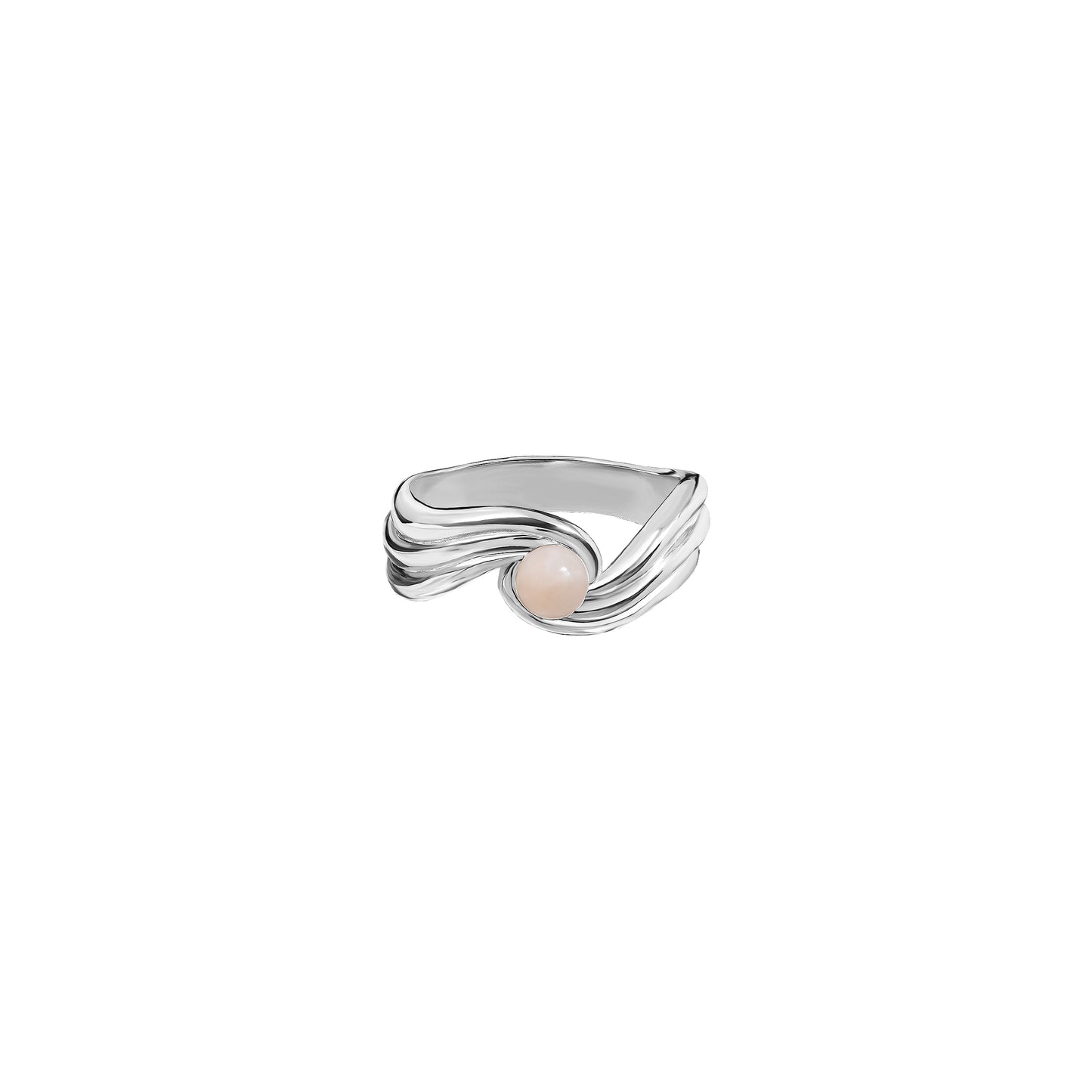 Pierścionek Wings Silver z kamieniem Baby Pink