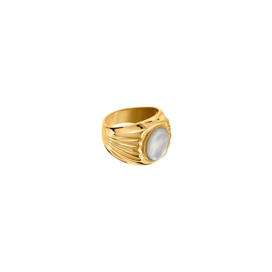 Sygnet Grand Mère Gold Pearl